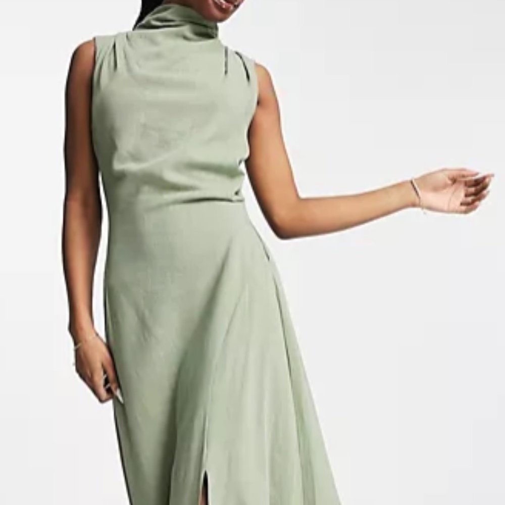 ASOS linen midi dress